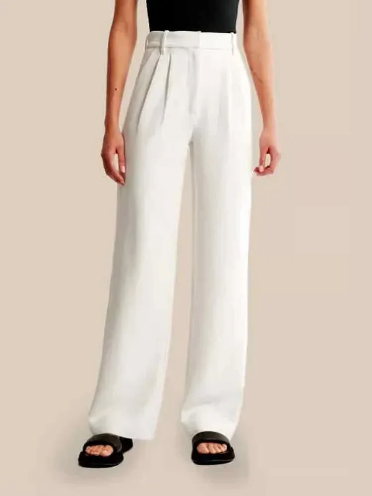 Marieke | Chic High-Waisted Wide-Leg Trousers - Lumina