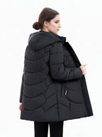 Olivia | Cozy Longline Hooded Puffer Coat with Quilted Design - Lumina