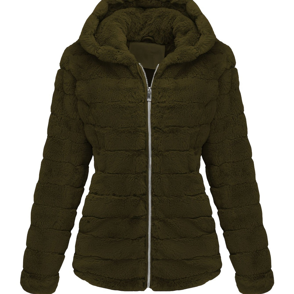 Poppy | Cozy Plush Teddy Jacket with Zip Closure - Lumina