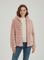 Poppy | Cozy Plush Teddy Jacket with Zip Closure - Lumina