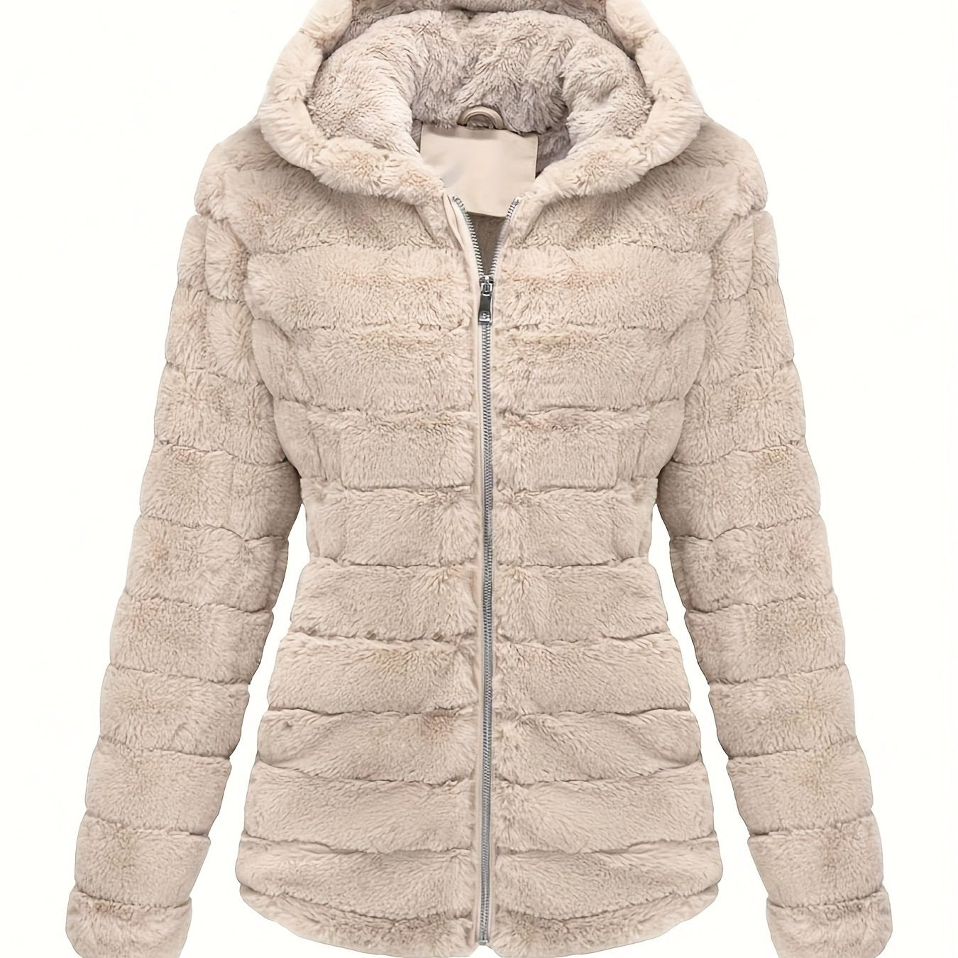 Poppy | Cozy Plush Teddy Jacket with Zip Closure - Lumina