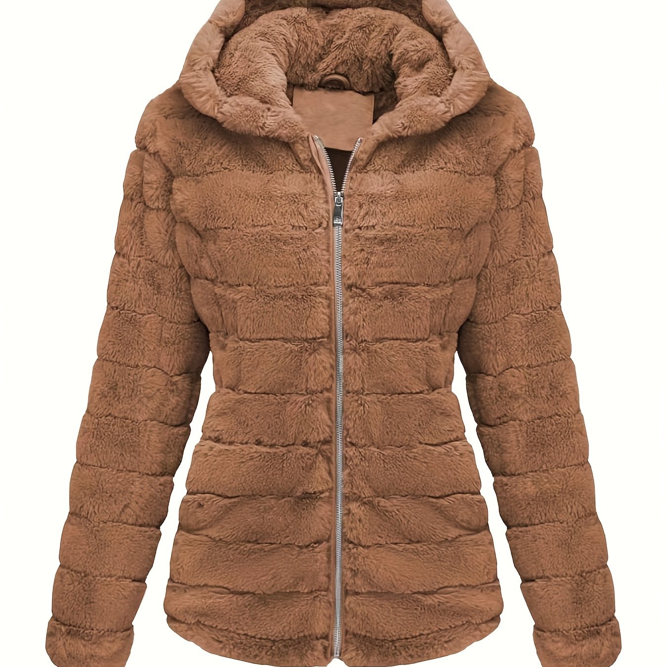 Poppy | Cozy Plush Teddy Jacket with Zip Closure - Lumina