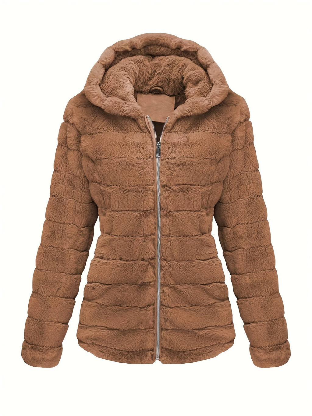 Poppy | Cozy Plush Teddy Jacket with Zip Closure - Lumina