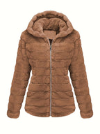 Poppy | Cozy Plush Teddy Jacket with Zip Closure - Lumina