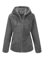 Poppy | Cozy Plush Teddy Jacket with Zip Closure - Lumina