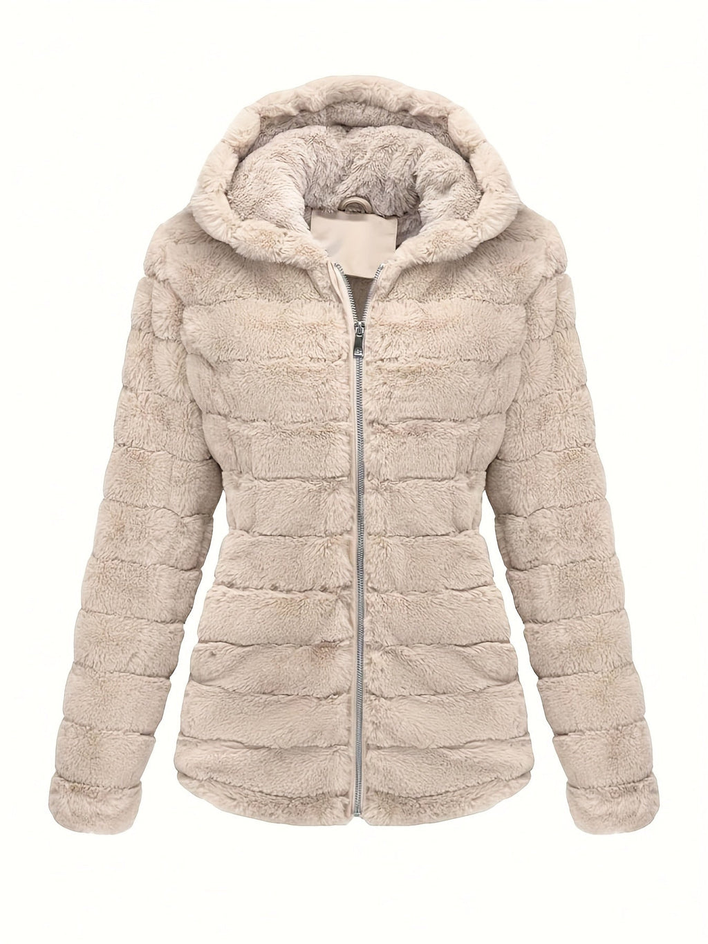 Poppy | Cozy Plush Teddy Jacket with Zip Closure - Lumina