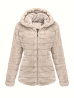 Poppy | Cozy Plush Teddy Jacket with Zip Closure - Lumina