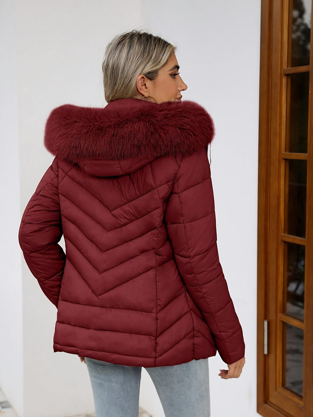Ruby | Cozy Quilted Puffer Jacket with Faux-Fur Hood - Lumina