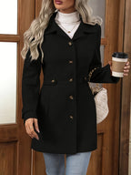 Sienna | Structured Tailored Winter Coat with Button Front - Lumina
