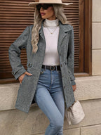 Sienna | Structured Tailored Winter Coat with Button Front - Lumina