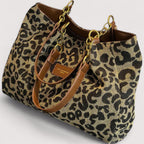 Victoria | Bold Leopard Print Canvas Shopping Bag - Lumina