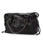 Victoria | Chic Black PU Leather Handbag with Multiple Pockets - Lumina