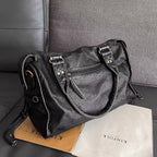 Victoria | Chic Black PU Leather Handbag with Multiple Pockets - Lumina