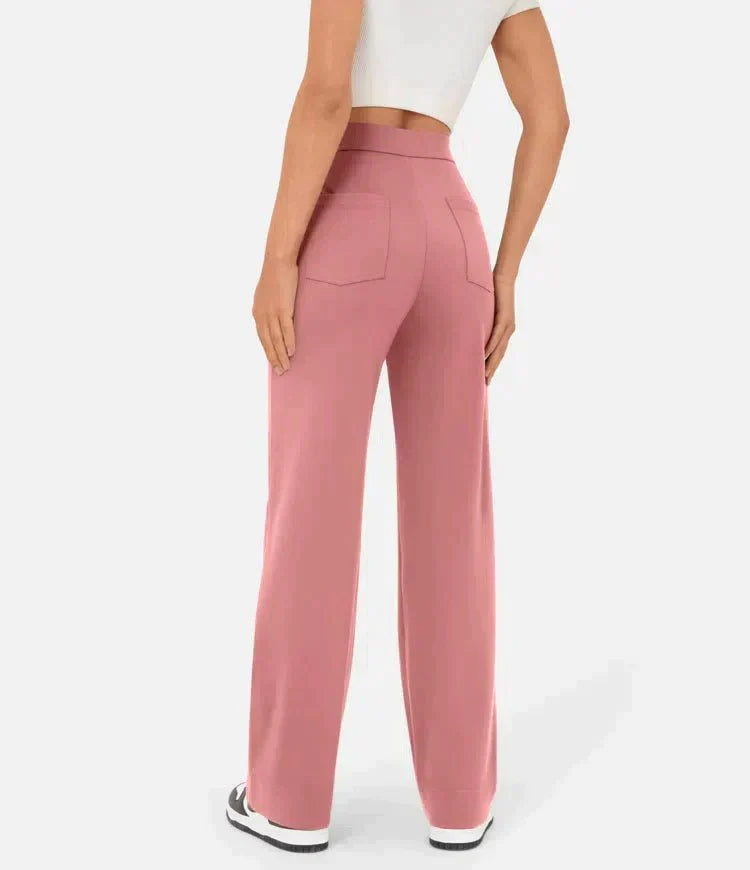 Victoria | Chic High-Waisted Trousers with Stretch Fabric - Lumina