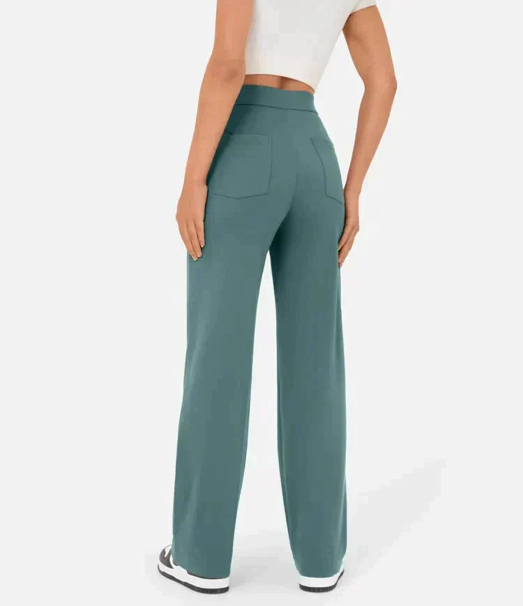 Victoria | Chic High-Waisted Trousers with Stretch Fabric - Lumina
