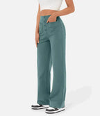 Victoria | Chic High-Waisted Trousers with Stretch Fabric - Lumina