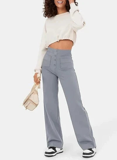 Victoria | Chic High-Waisted Trousers with Stretch Fabric - Lumina