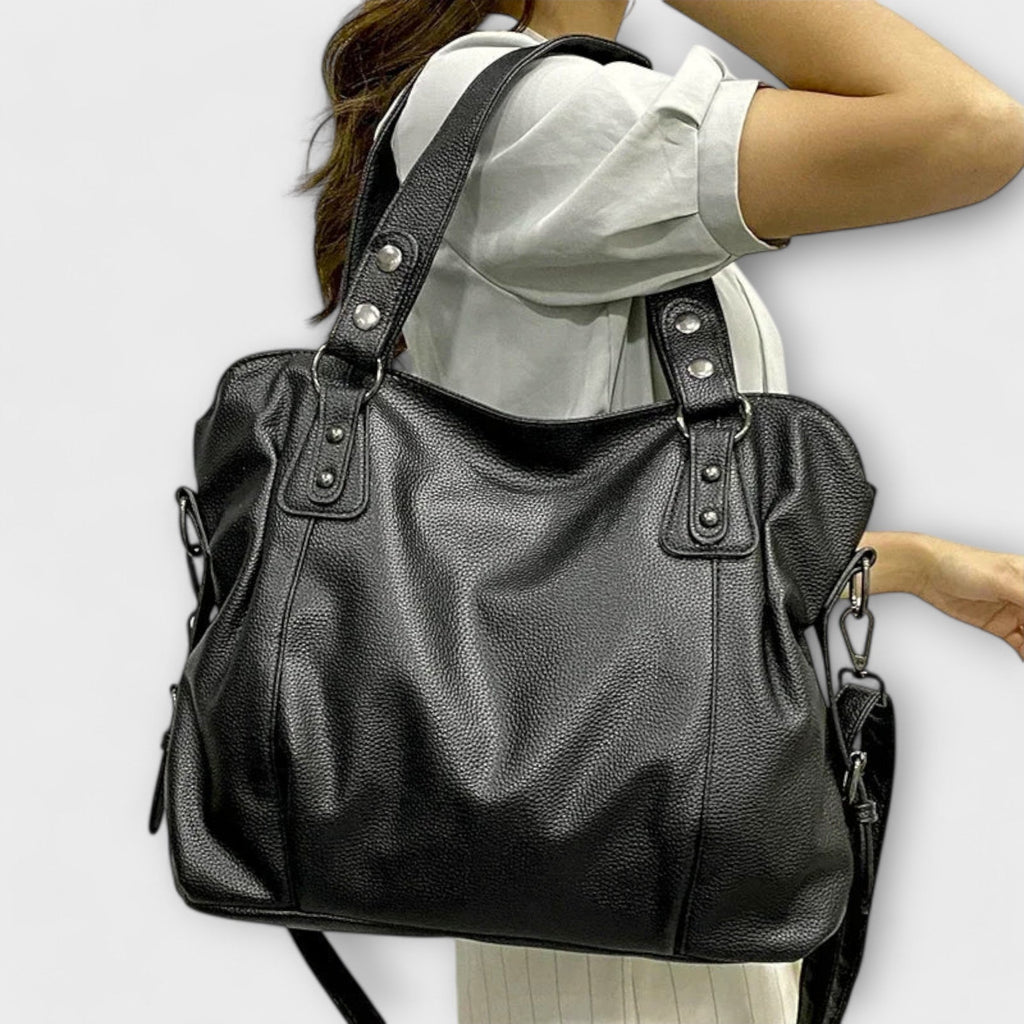 Victoria | Chic Structured Hobo Shoulder Bag with Dual Straps - Lumina