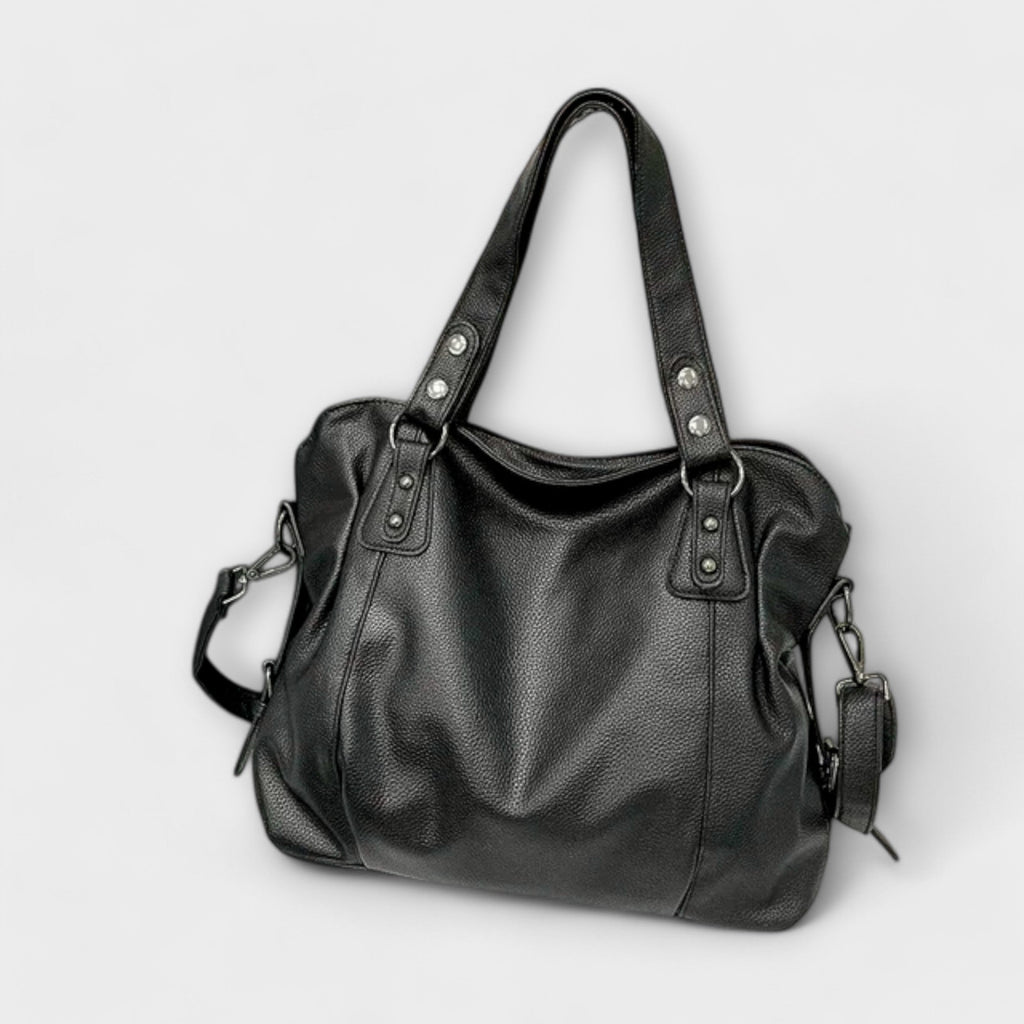 Victoria | Chic Structured Hobo Shoulder Bag with Dual Straps - Lumina