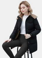 Victoria | Cozy Sherpa-Collar Hooded Puffer Coat - Lumina