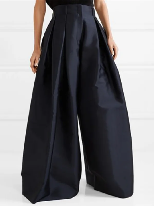 Victoria | Elegant High-Waisted Pleated Trousers - Lumina