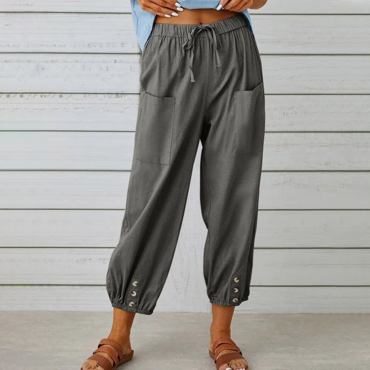 Victoria | Elegant Lightweight Wide Leg Trousers - Lumina