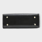 Victoria | Glossy Crocodile Pattern Handbag with Structured Design - Lumina