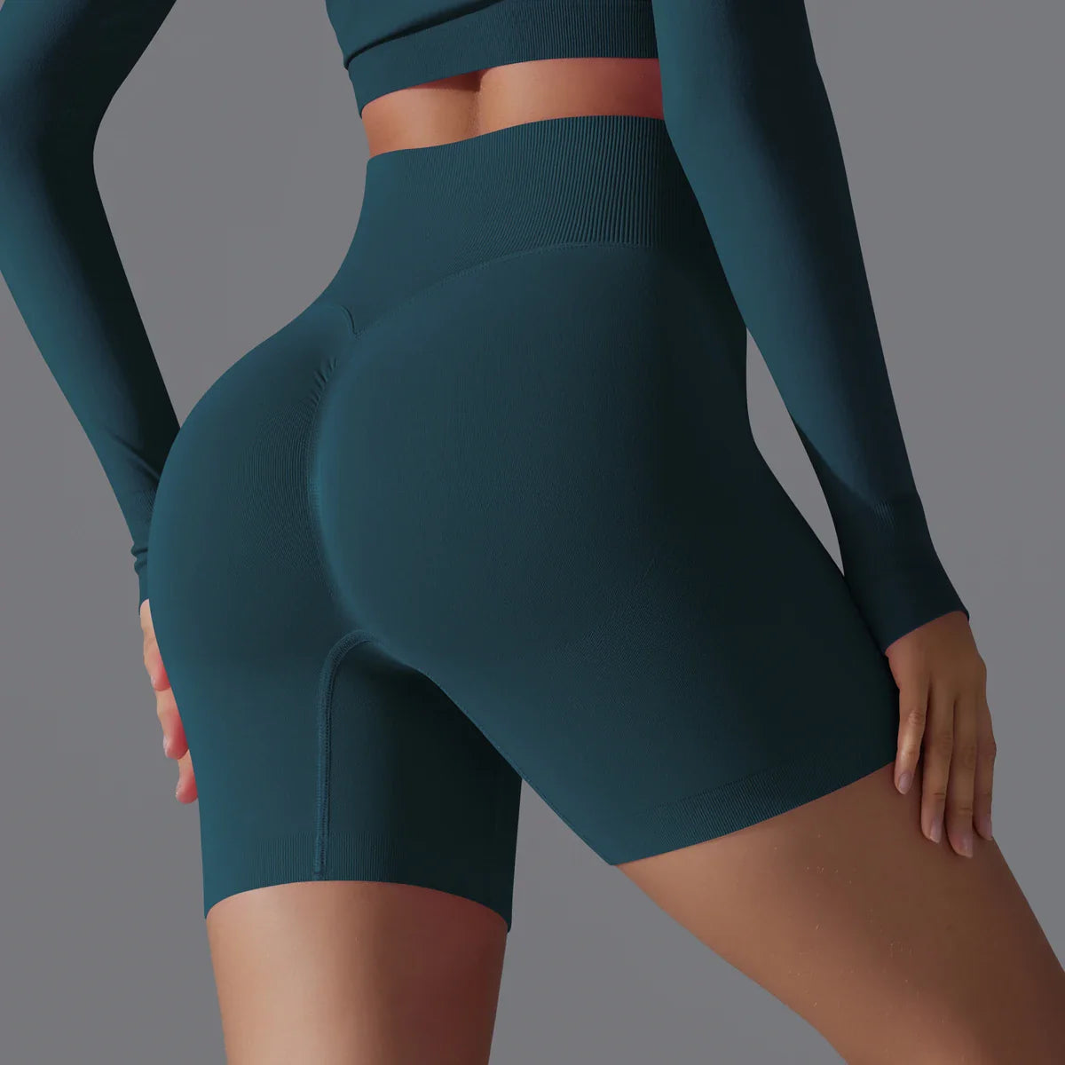 Victoria | Seamless High-Waisted Training Shorts - Lumina