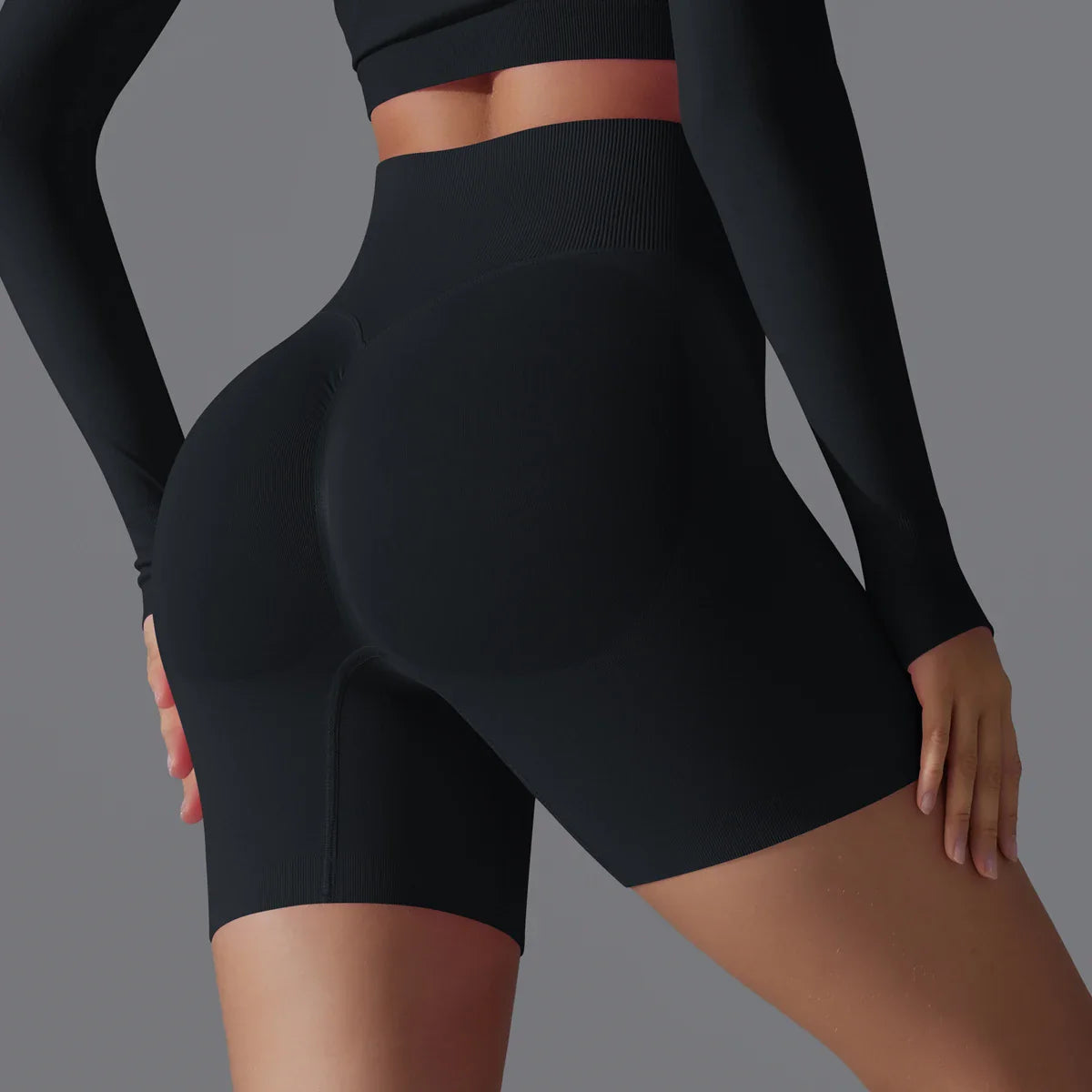 Victoria | Seamless High-Waisted Training Shorts - Lumina