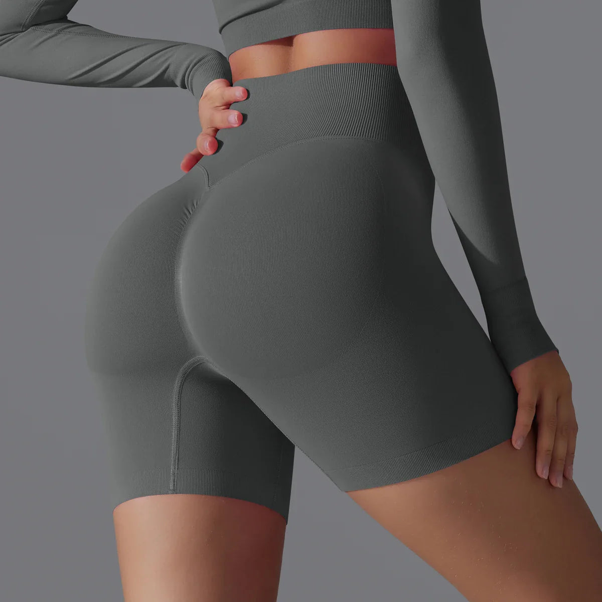 Victoria | Seamless High-Waisted Training Shorts - Lumina
