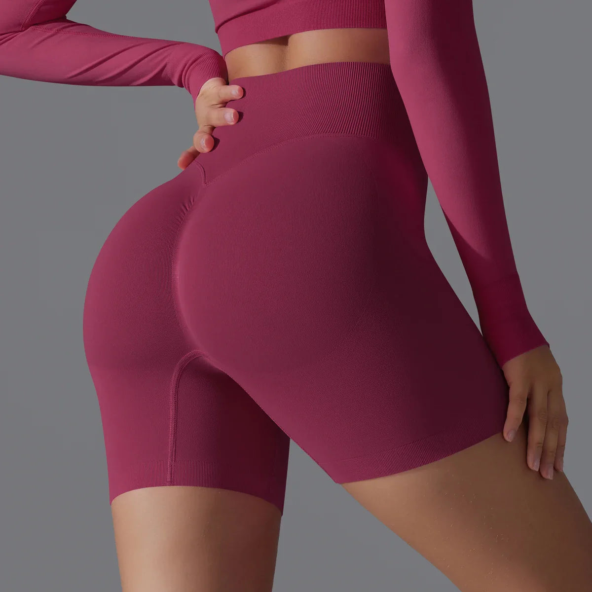 Victoria | Seamless High-Waisted Training Shorts - Lumina