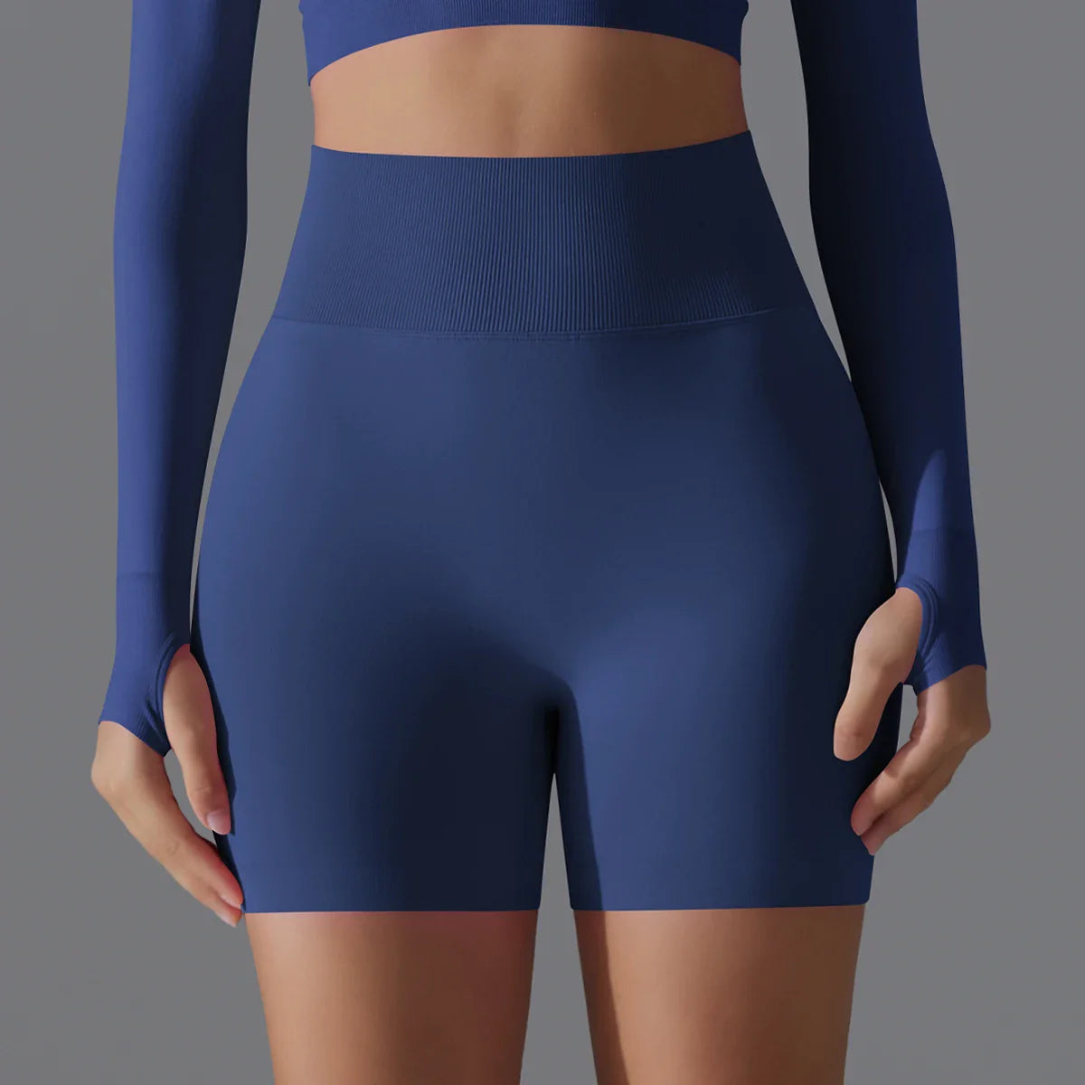 Victoria | Seamless High-Waisted Training Shorts - Lumina