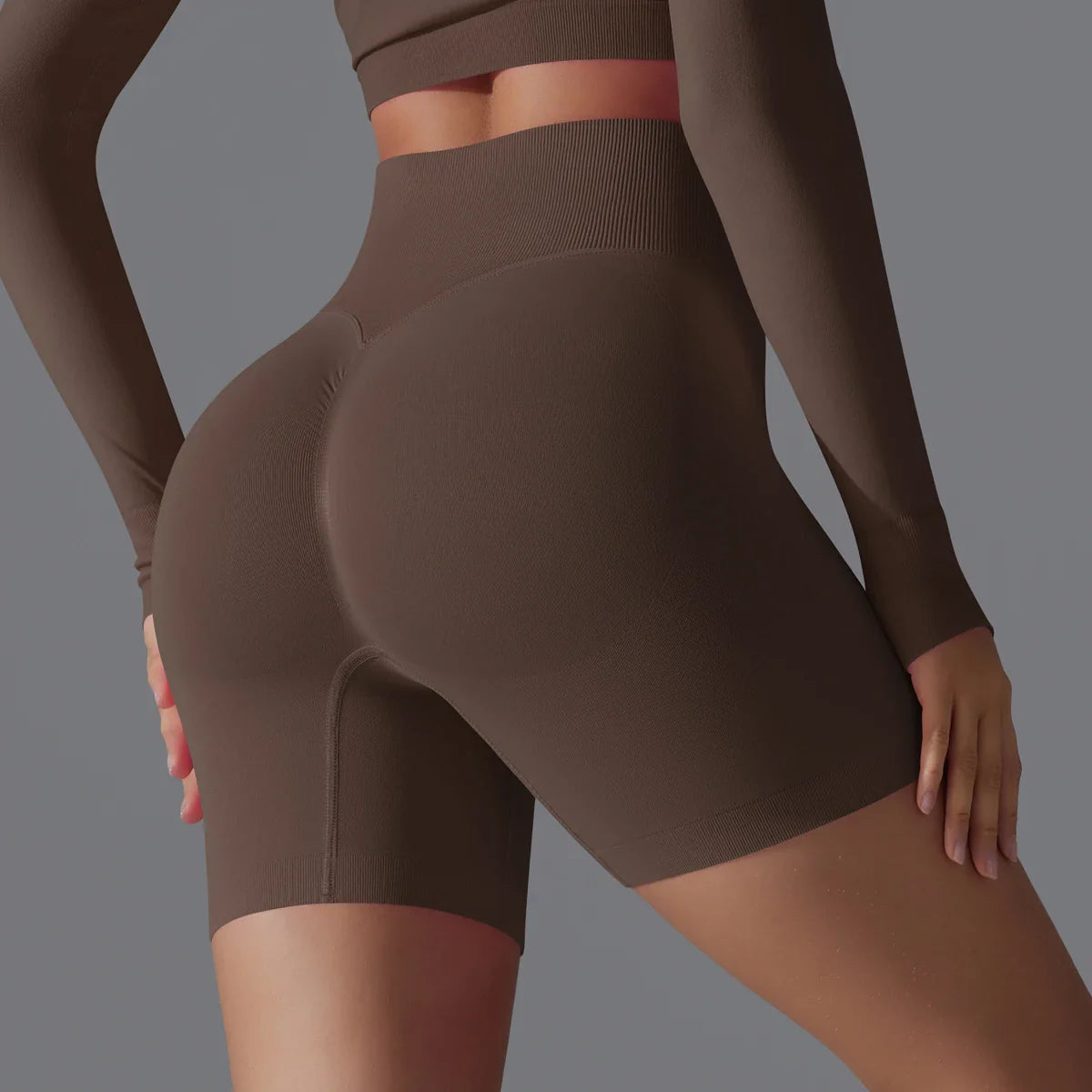 Victoria | Seamless High-Waisted Training Shorts - Lumina