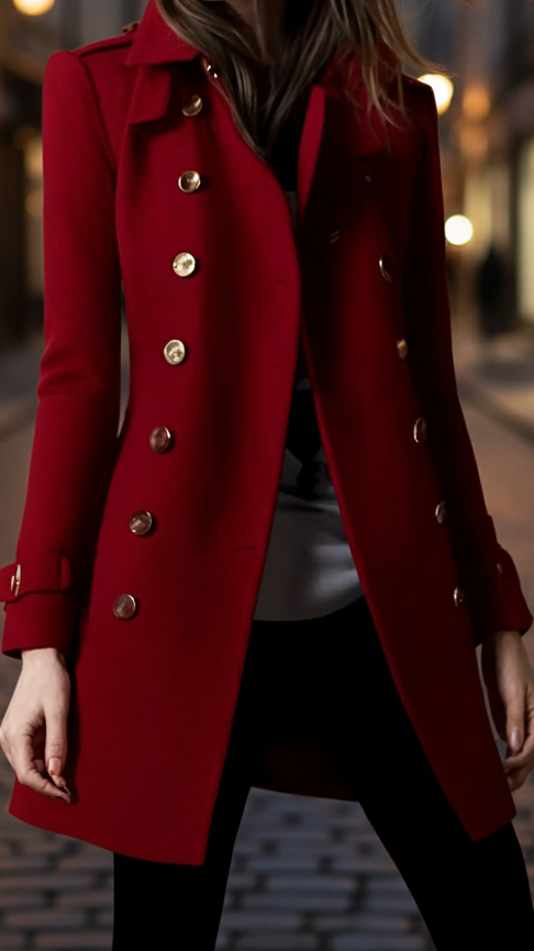 Elena | Velvet Jacket With Gold Accents - Lumina