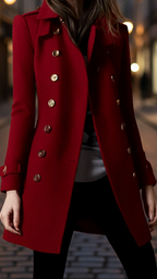 Elena | Velvet Jacket With Gold Accents - Lumina