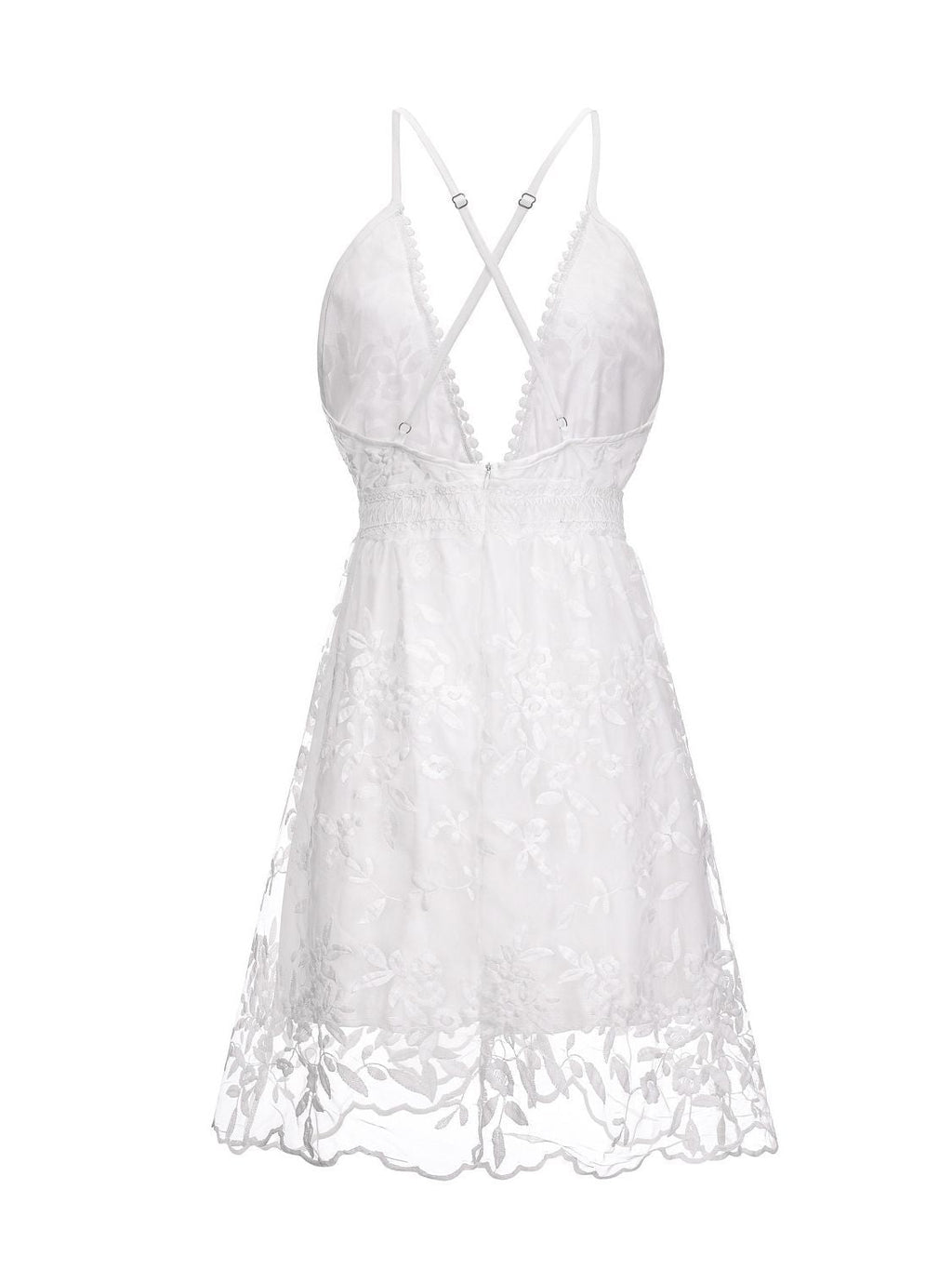 Aria | Spaghetti Strap Dress Deep V-Neck - Lumina