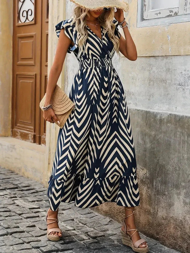 Aurelia | Sleeveless V-Neck Dress - Lumina