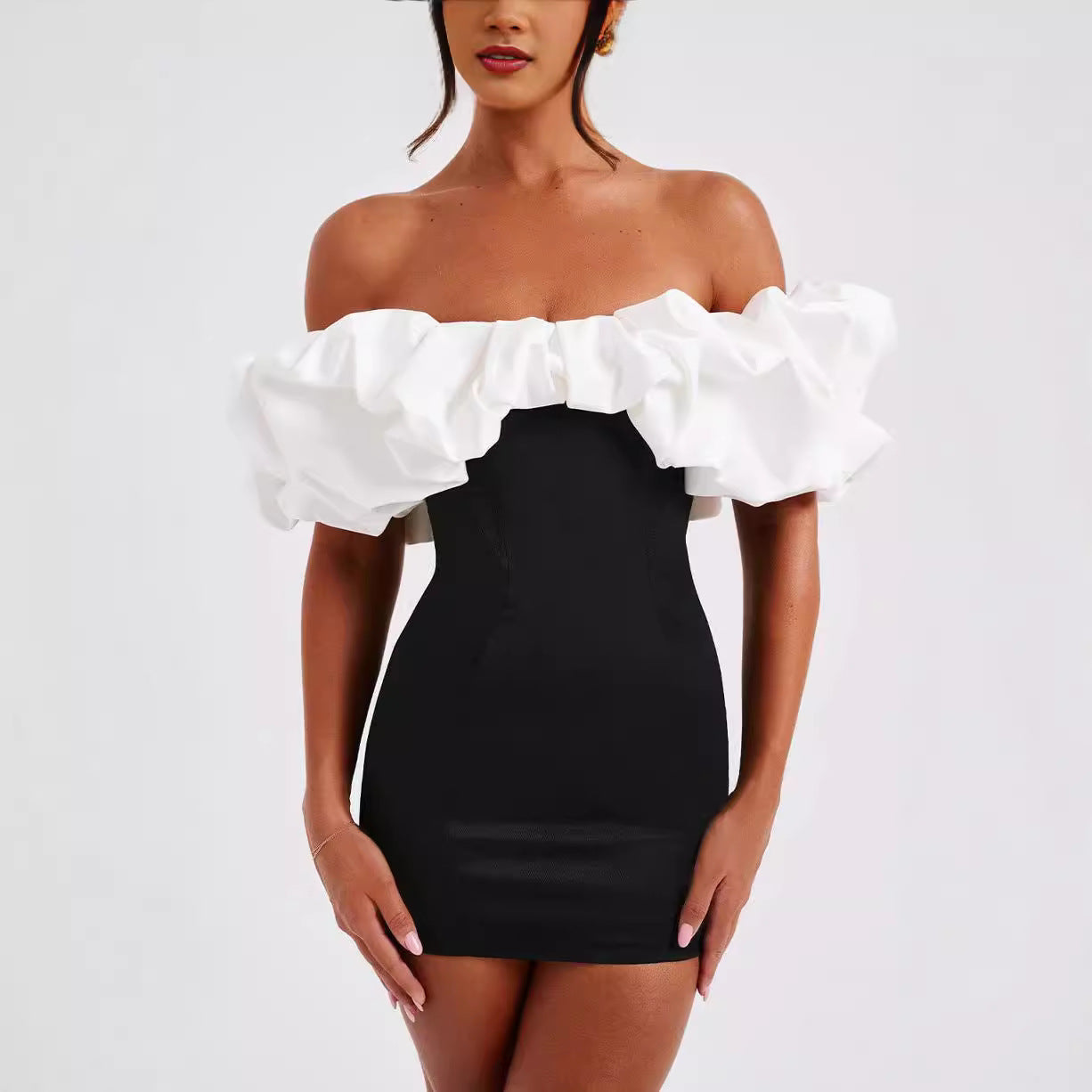 Aurora | Off Shoulder Mini Dress - Lumina