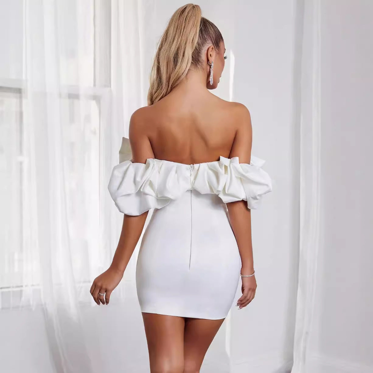 Aurora | Off Shoulder Mini Dress - Lumina
