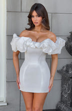 Aurora | Off Shoulder Mini Dress - Lumina