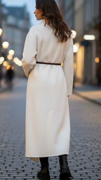 Aurora | Structured Draped Collar Wrap Coat - Lumina