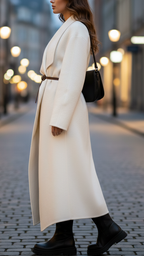 Aurora | Structured Draped Collar Wrap Coat - Lumina