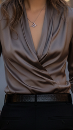 Isabelle | Lace Up Blouse - Lumina