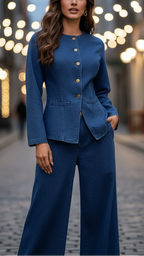 Isabelle | Tailored Denim Set - Lumina