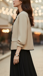 Elena | High Neck Jacket - Lumina