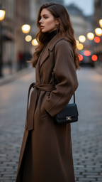 Aurora Luxe | Classic Belted Structured Overcoat - Lumina