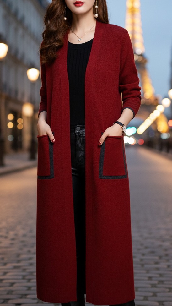 Elena | Functional Pockets Longline Coat - Lumina