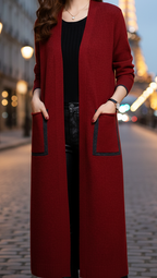 Elena | Functional Pockets Longline Coat - Lumina