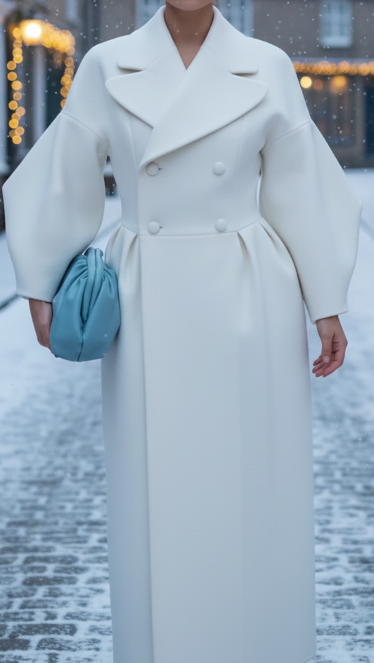 Chic | Double-Breasted Structured Coat Dress - Lumina