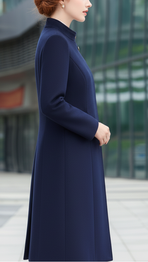 Sophia | Button Maxi Coat - Lumina